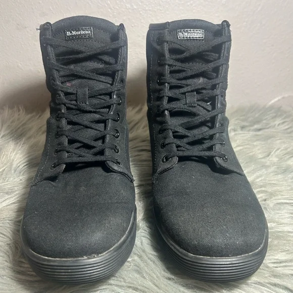 Dr. Marten's Sheridan Canvas Black High-Top Shoes Ankle Boot Size 10L - Picture 5 of 9
